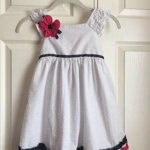 White seersucker dress